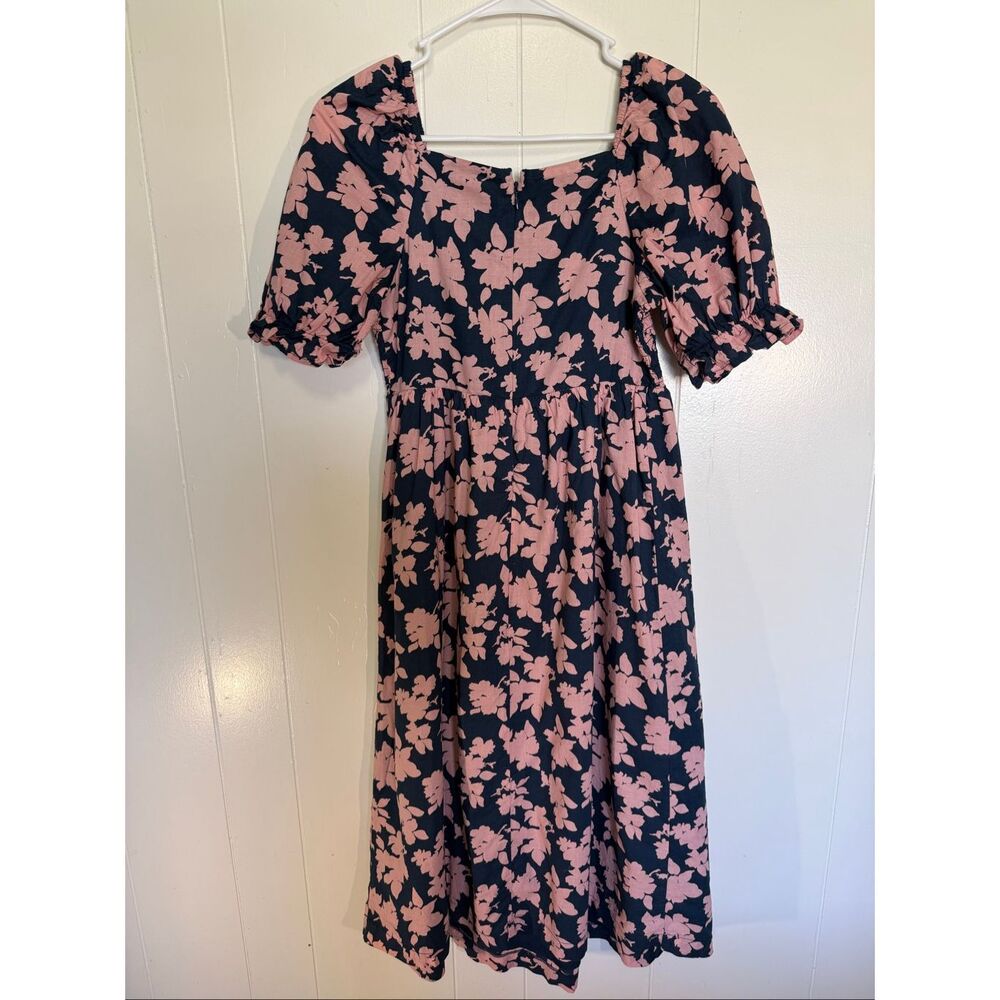 The Nines by HATCH floral smocked puff sleeve maternity dress small - Picture 6 of 7
